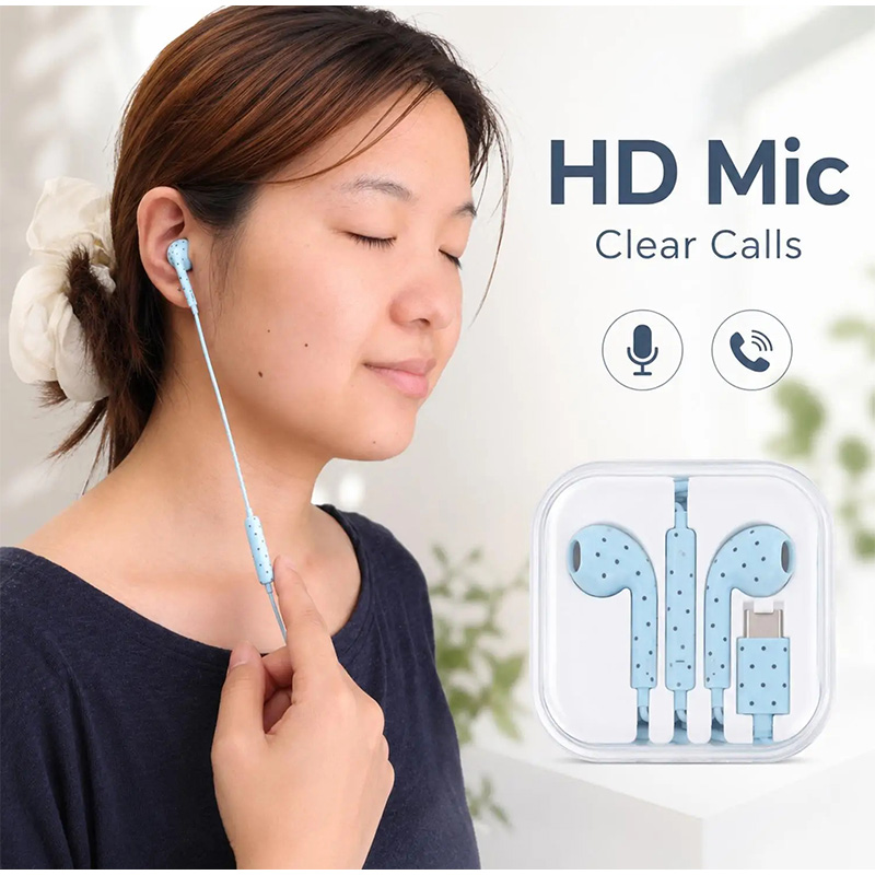 Type C Earphones Polka Dot Sta - Usb C Earphone review and price