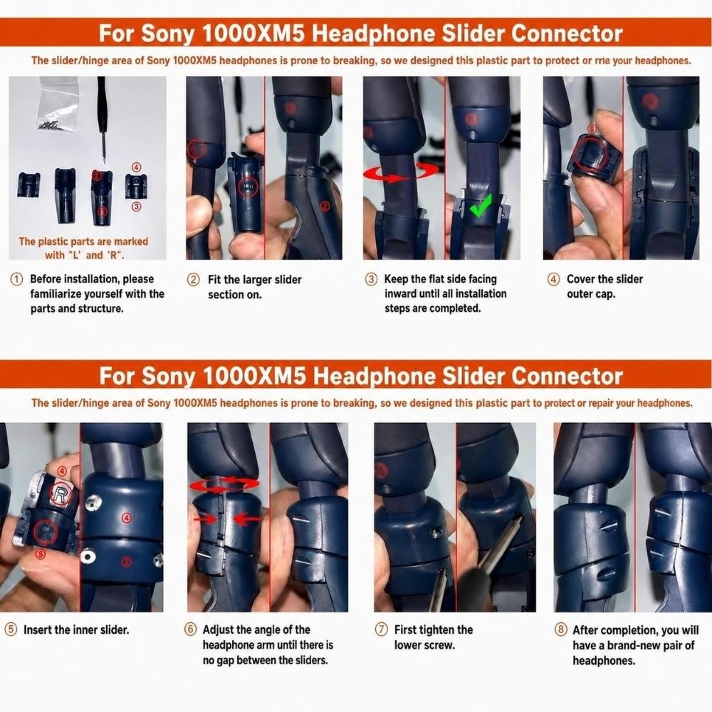 Plastic Headphone Hinge Repair - Sony Headphone Wh-1000Xm5 review and price