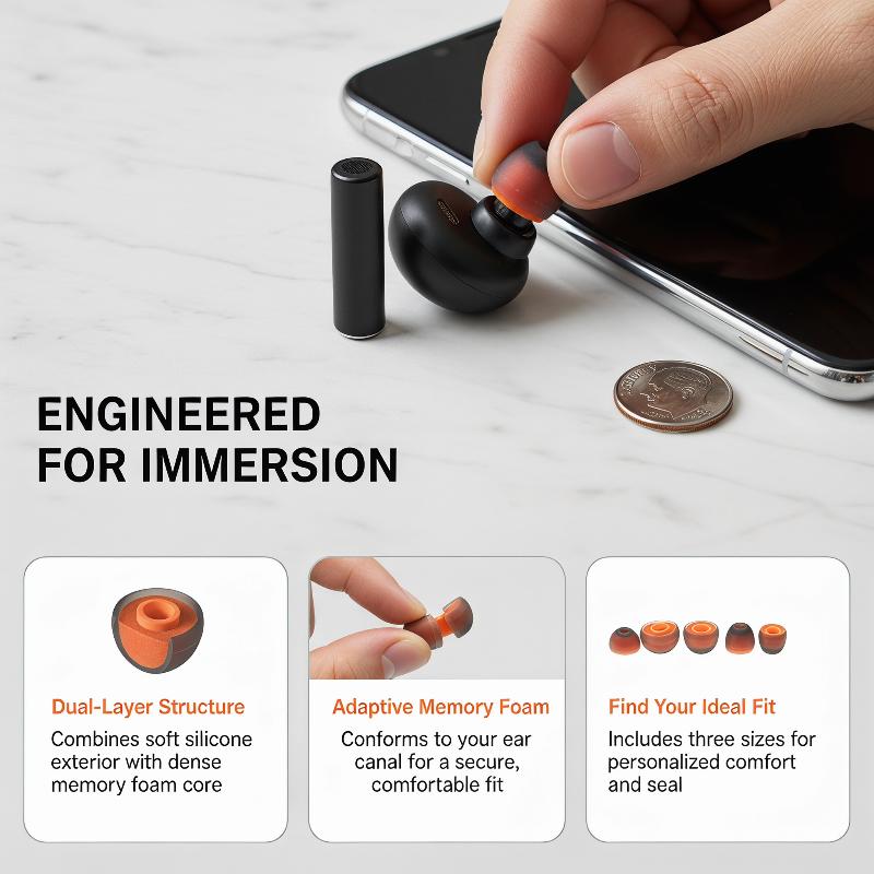 ❤️ 2PCS Memory Foam Earphones  - Earphone Foam Tip review and price